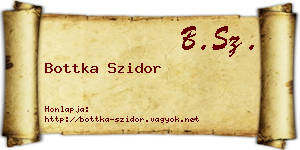 Bottka Szidor névjegykártya